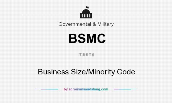 What does BSMC mean? It stands for Business Size/Minority Code