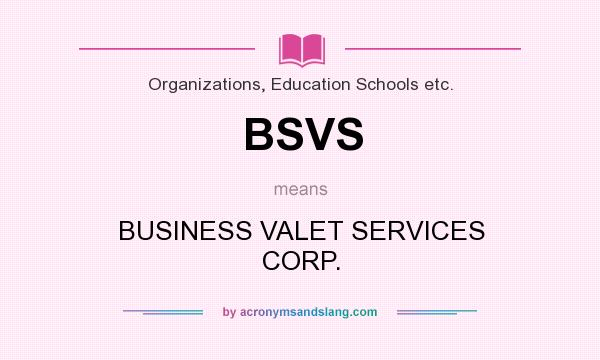What does BSVS mean? It stands for BUSINESS VALET SERVICES CORP.