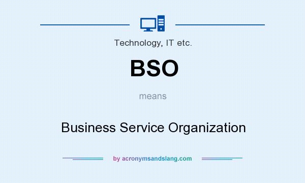 What does BSO mean? It stands for Business Service Organization