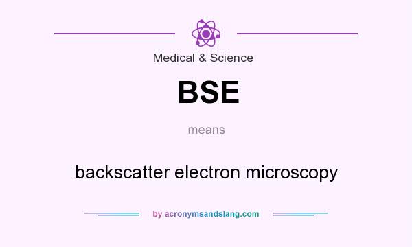 What does BSE mean? It stands for backscatter electron microscopy