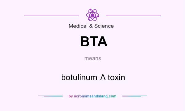 What does BTA mean? It stands for botulinum-A toxin