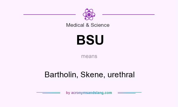 What does BSU mean? It stands for Bartholin, Skene, urethral