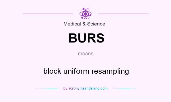 What does BURS mean? It stands for block uniform resampling