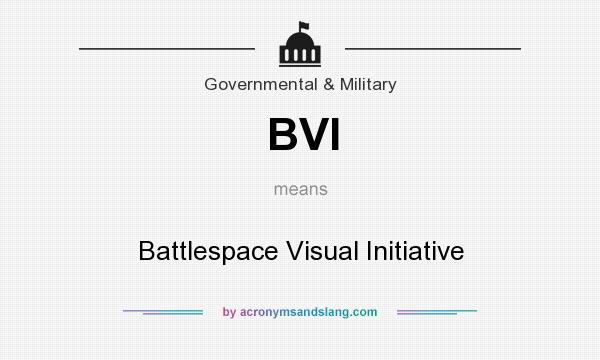 What does BVI mean? It stands for Battlespace Visual Initiative