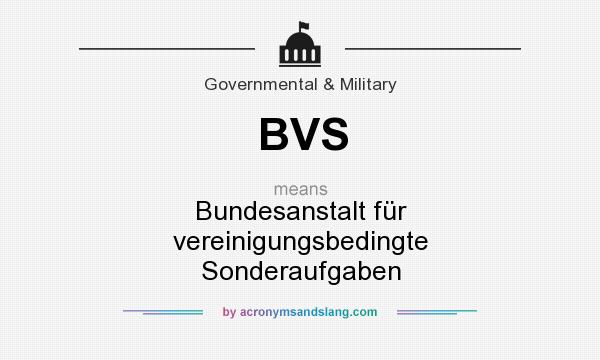 What does BVS mean? It stands for Bundesanstalt für vereinigungsbedingte Sonderaufgaben