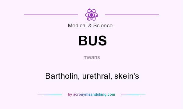 What does BUS mean? It stands for Bartholin, urethral, skein`s