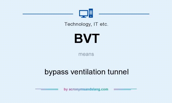 What does BVT mean? It stands for bypass ventilation tunnel