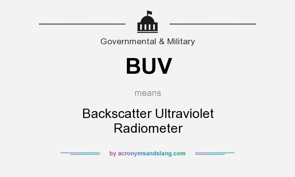 What does BUV mean? It stands for Backscatter Ultraviolet Radiometer