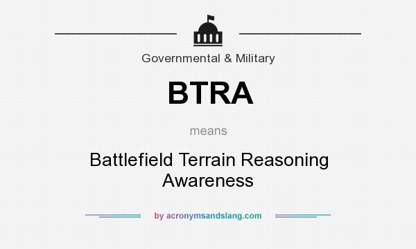 What does BTRA mean? It stands for Battlefield Terrain Reasoning Awareness