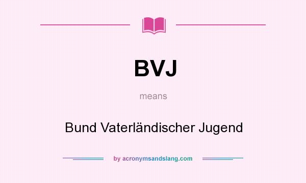 What does BVJ mean? It stands for Bund Vaterländischer Jugend