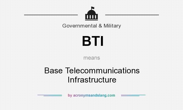 What does BTI mean? It stands for Base Telecommunications Infrastructure