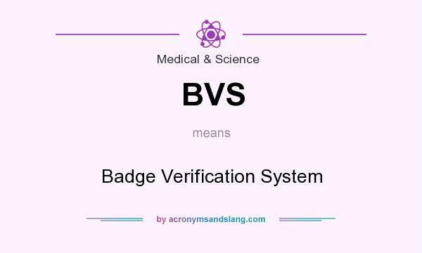 What does BVS mean? It stands for Badge Verification System