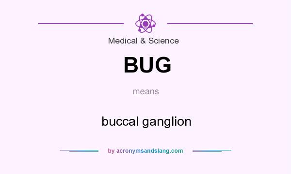 What does BUG mean? It stands for buccal ganglion