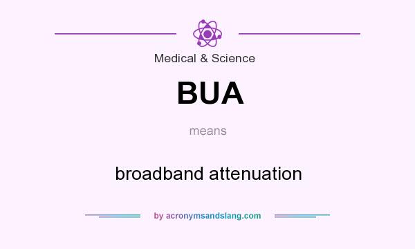What does BUA mean? It stands for broadband attenuation