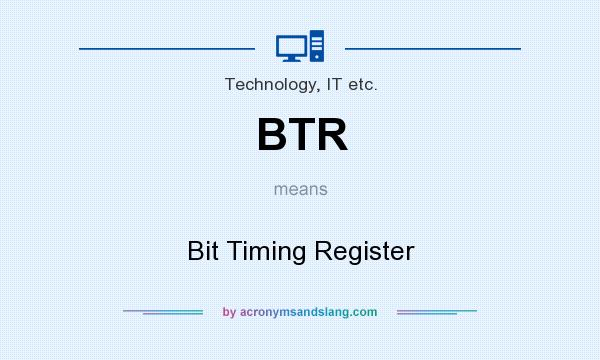 What does BTR mean? It stands for Bit Timing Register