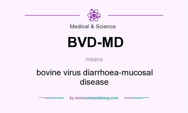 What does BVD-MD mean? It stands for bovine virus diarrhoea-mucosal disease