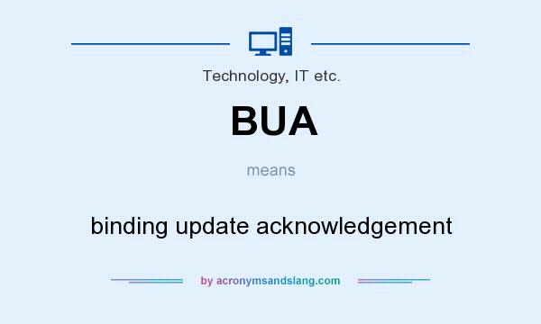 What does BUA mean? It stands for binding update acknowledgement