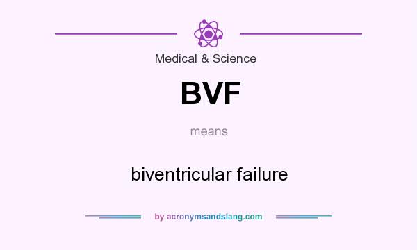 What does BVF mean? It stands for biventricular failure