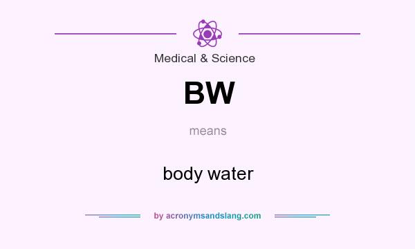 What does BW mean? It stands for body water