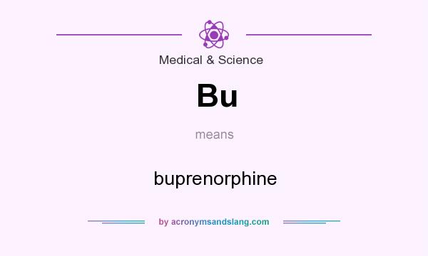 What does Bu mean? It stands for buprenorphine