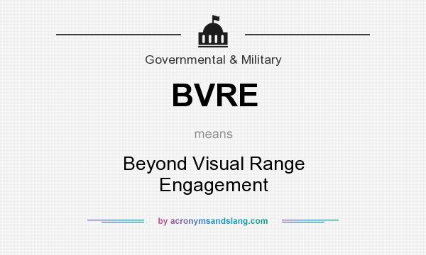 What does BVRE mean? It stands for Beyond Visual Range Engagement