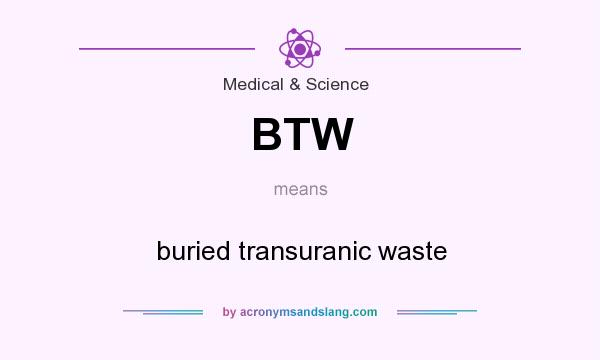 What does BTW mean? It stands for buried transuranic waste