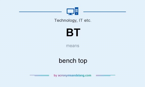 What does BT mean? It stands for bench top