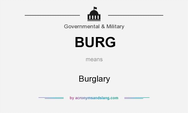 What does BURG mean? It stands for Burglary