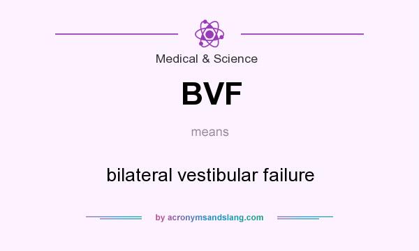 What does BVF mean? It stands for bilateral vestibular failure