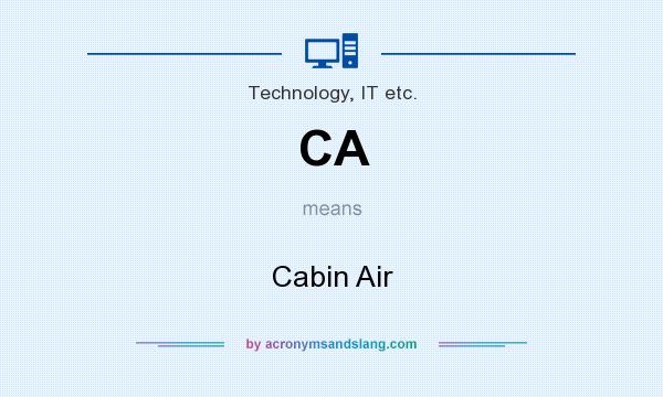 What does CA mean? It stands for Cabin Air
