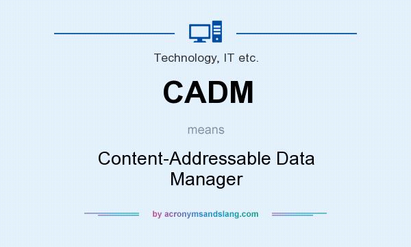 What does CADM mean? It stands for Content-Addressable Data Manager