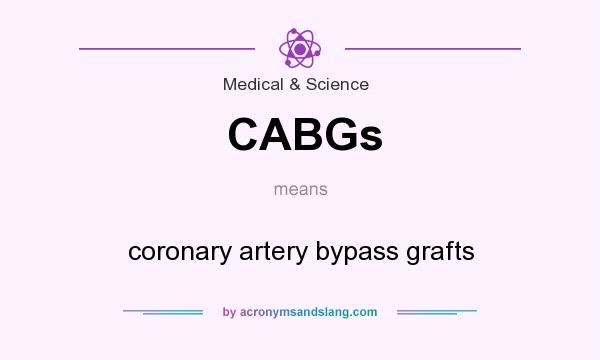 What does CABGs mean? It stands for coronary artery bypass grafts