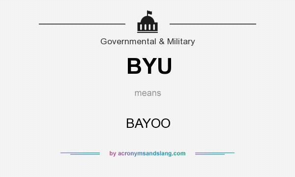 What does BYU mean? It stands for BAYOO