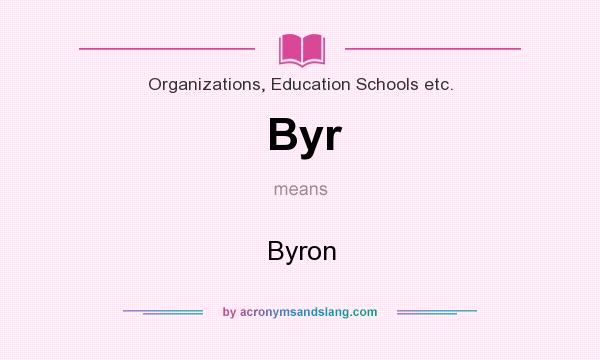 What does Byr mean? It stands for Byron