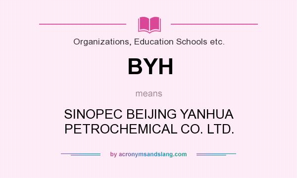 What does BYH mean? It stands for SINOPEC BEIJING YANHUA PETROCHEMICAL CO. LTD.