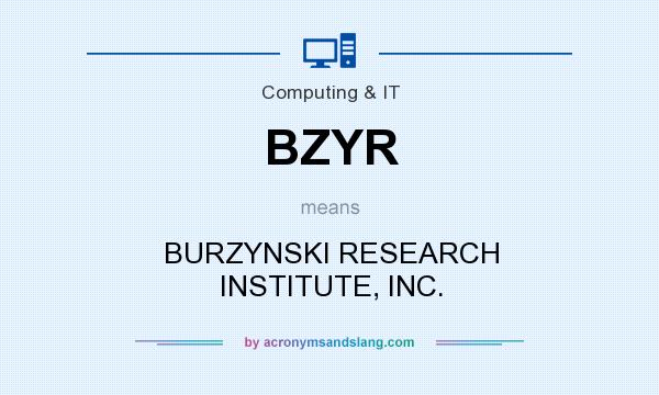 What does BZYR mean? It stands for BURZYNSKI RESEARCH INSTITUTE, INC.