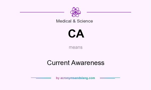 What does CA mean? It stands for Current Awareness