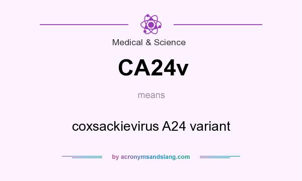 What does CA24v mean? It stands for coxsackievirus A24 variant