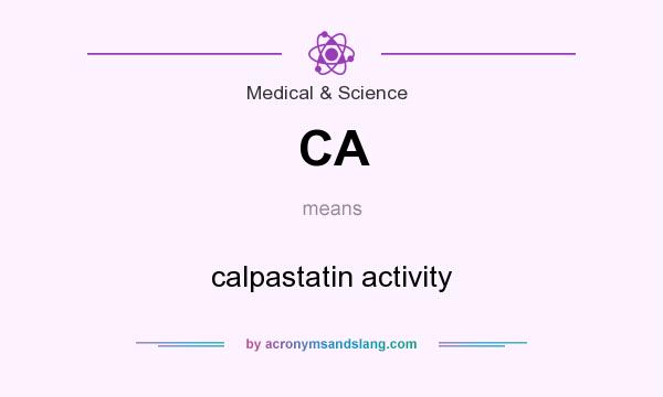 What does CA mean? It stands for calpastatin activity