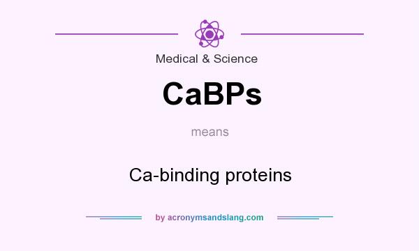 What does CaBPs mean? It stands for Ca-binding proteins
