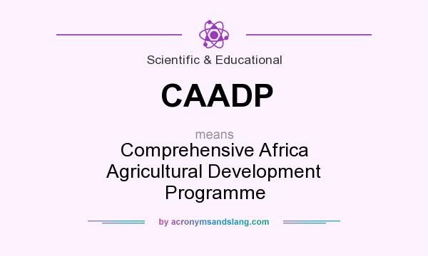 What does CAADP mean? It stands for Comprehensive Africa Agricultural Development Programme