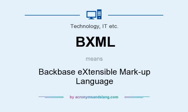 What does BXML mean? It stands for Backbase eXtensible Mark-up Language