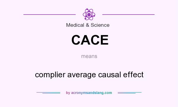 What does CACE mean? It stands for complier average causal effect