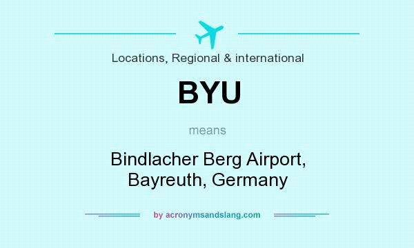 What does BYU mean? It stands for Bindlacher Berg Airport, Bayreuth, Germany