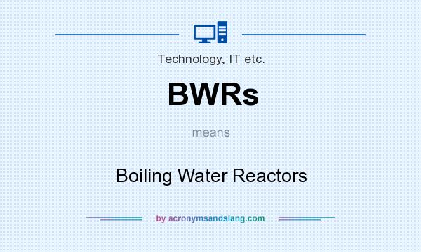 What does BWRs mean? It stands for Boiling Water Reactors