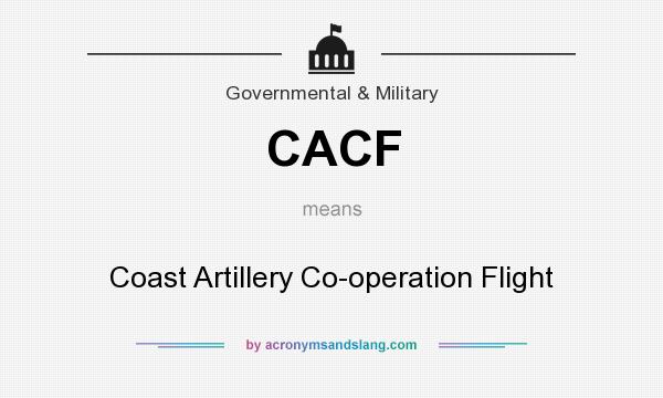 What does CACF mean? It stands for Coast Artillery Co-operation Flight