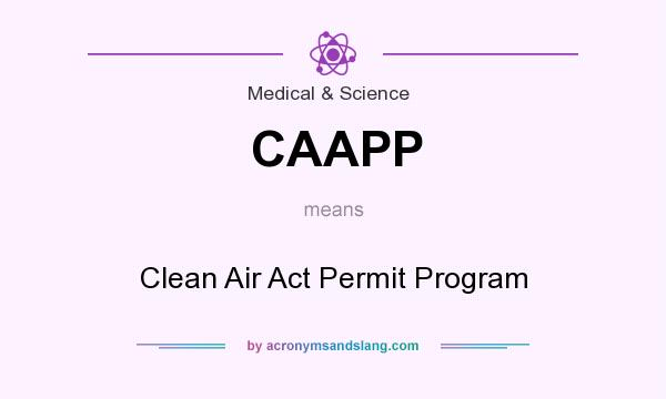 What does CAAPP mean? It stands for Clean Air Act Permit Program
