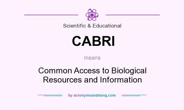 What does CABRI mean? It stands for Common Access to Biological Resources and Information