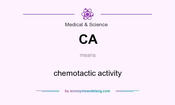 What does CA mean? It stands for chemotactic activity