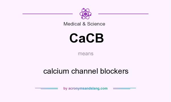 What does CaCB mean? It stands for calcium channel blockers